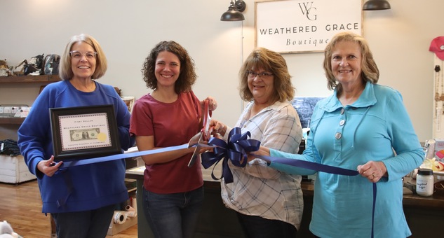 Ribbon Cutting for Weathered Grace Boutique
